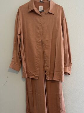 Staying With You Satin Pant Set